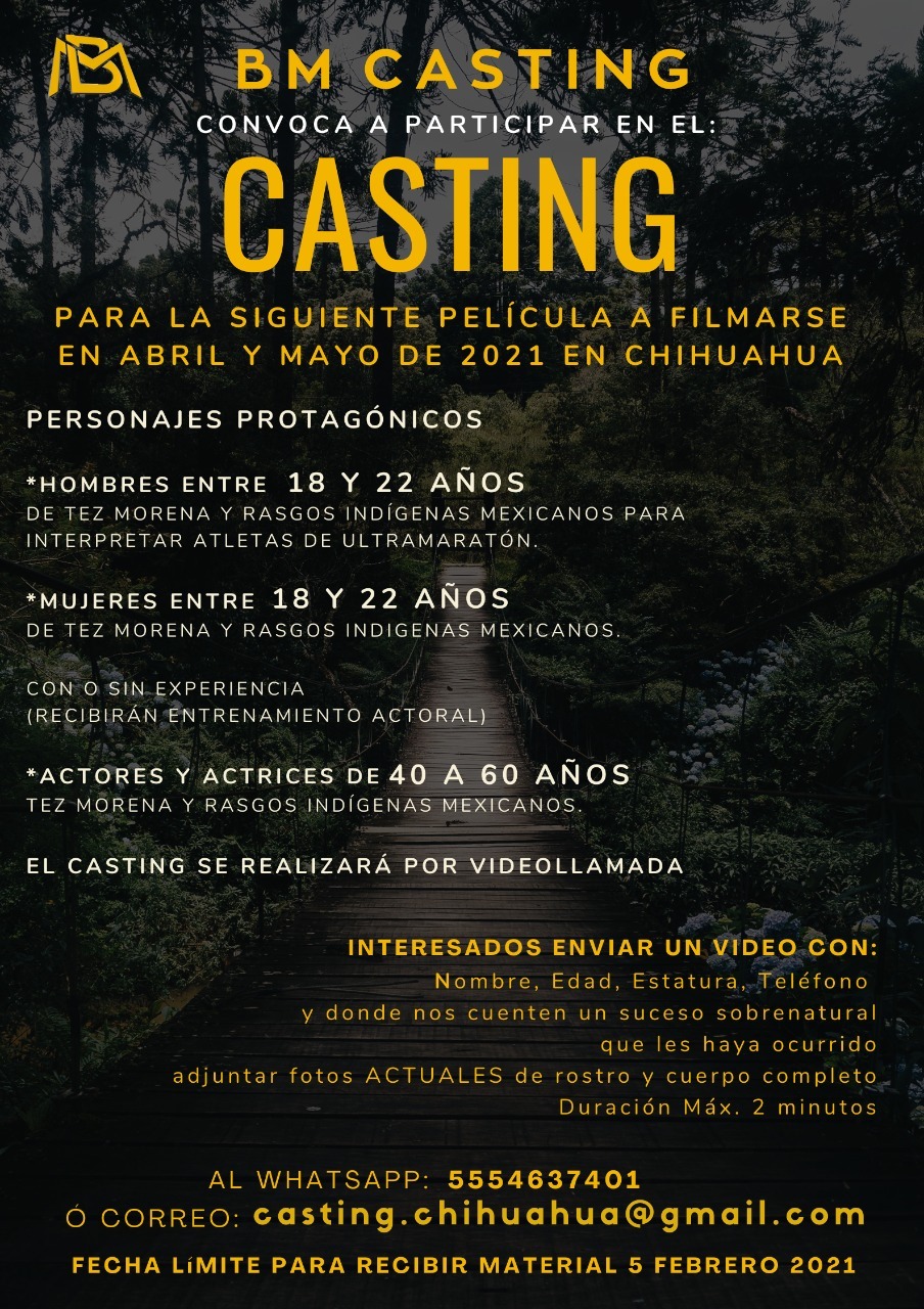 Buscan a actores en Chihuahua para película “Correr para vivir”