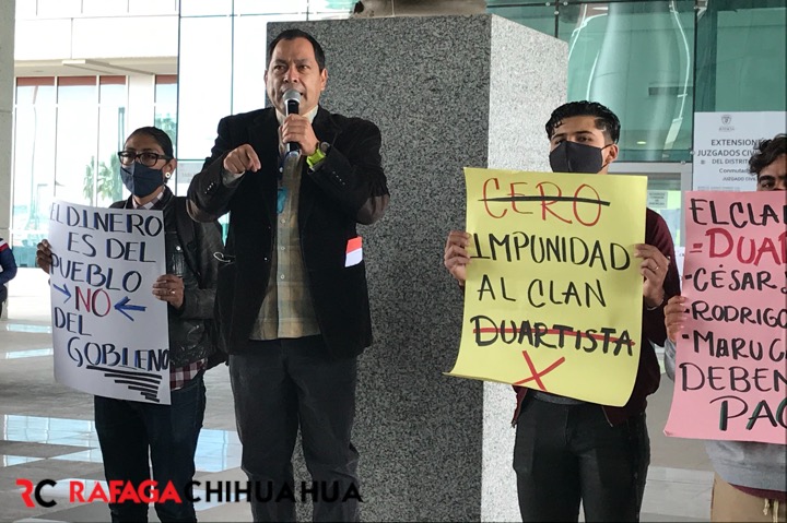 Protesta en el TSJ; exigen que no se posponga audiencia de Maru Campos