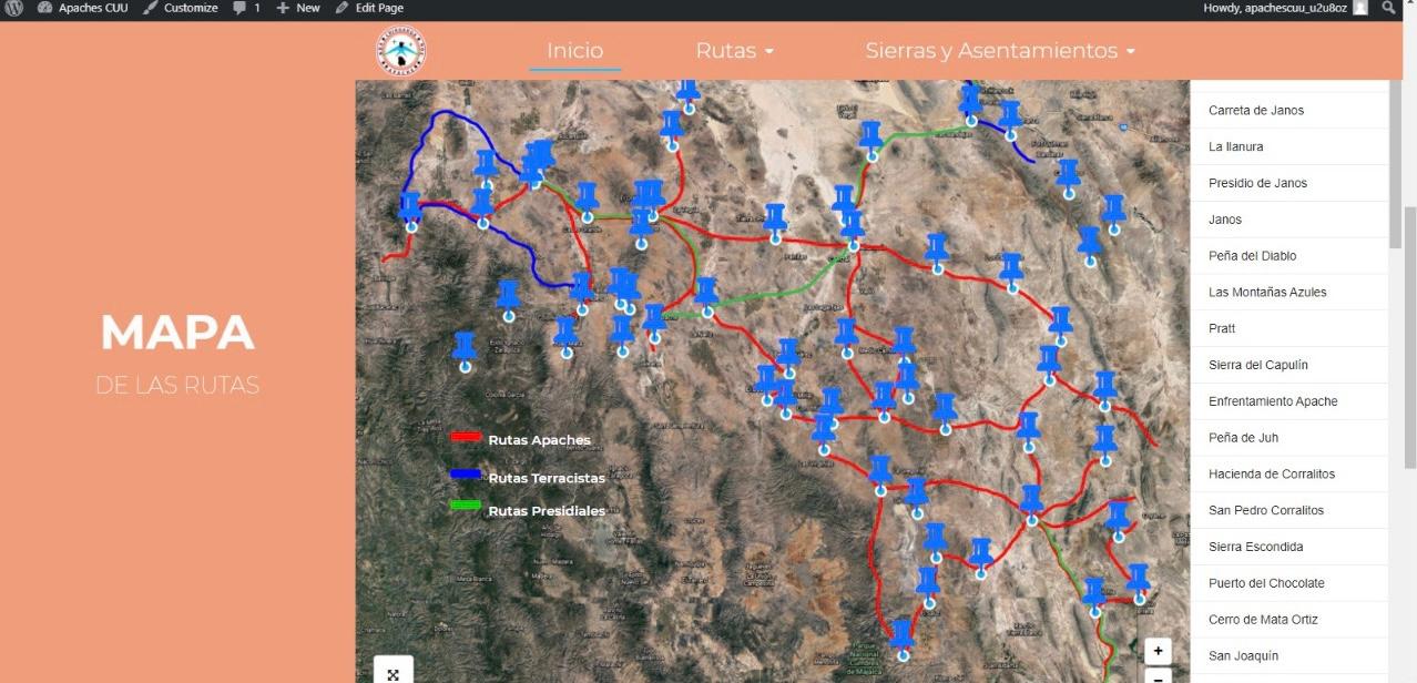 Crean mapa sobre itinerario histórico de los apaches en Chihuahua