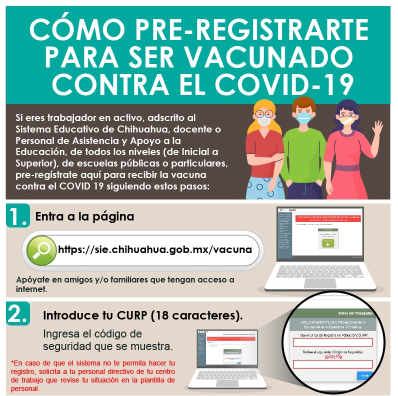 Explican pre registro para vacuna vs COVID para maestros
