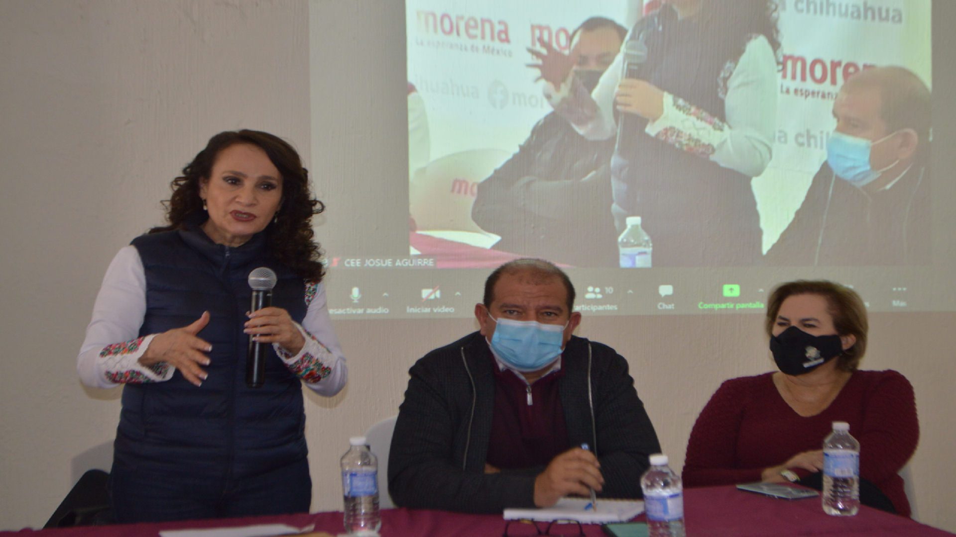 Sostiene Dolores Padierna reunión con militancia de Morena en Chihuahua