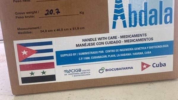 Cuba envía cargamento de vacunas Abdala a Siria
