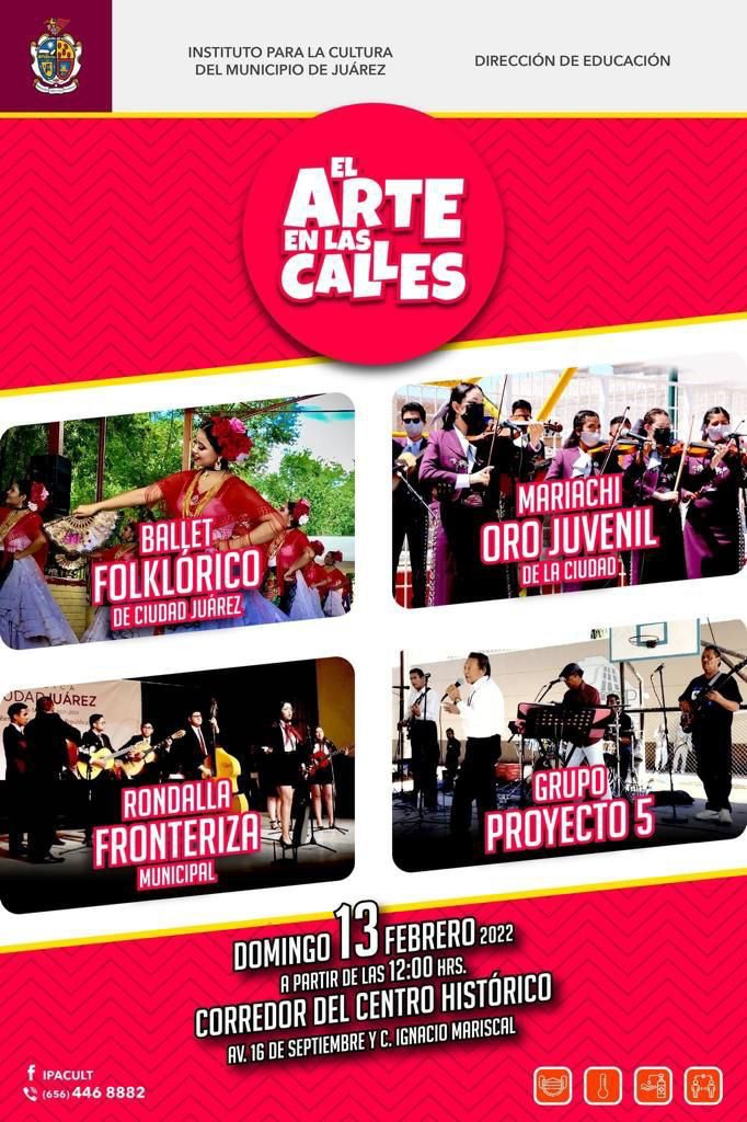 Participarán Mariachi Oro Juvenil y Rondalla Fronteriza en “El Arte en las Calles”