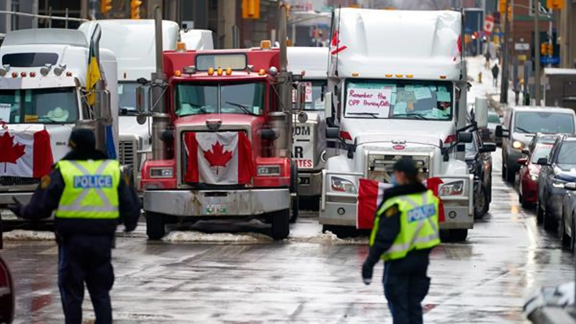 La provincia canadiense de Ontario declara el estado de emergencia por las protestas de los camioneros