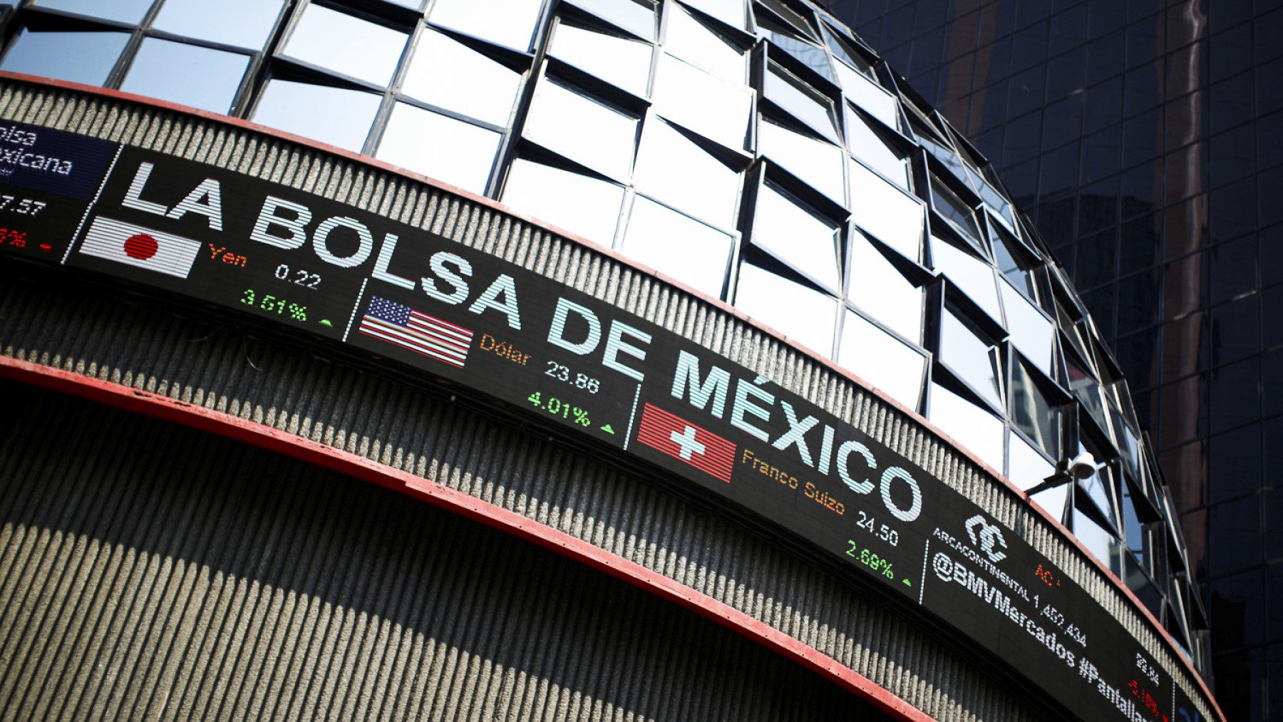 Bolsa mexicana retrocede desde su máximo histórico