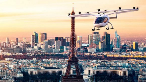 Taxis voladores sobre París para los Juegos Olímpicos de 2024