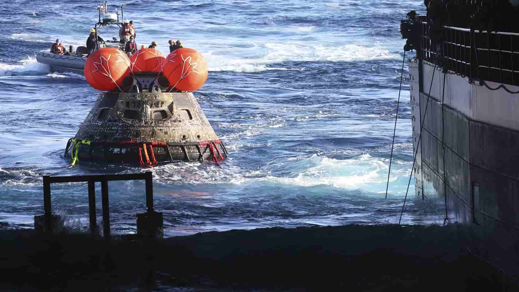 Orión, la nave espacial de la NASA regresó de la Luna al Pacífico mexicano