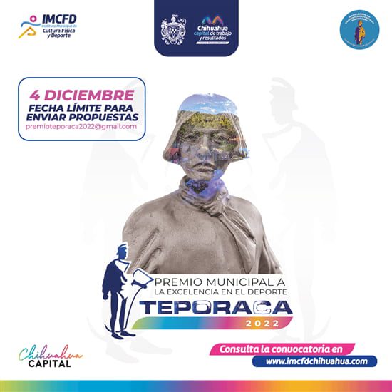 Cerrará este 4 de diciembre convocatoria del Premio Municipal a la Excelencia en el Deporte “Teporaca”