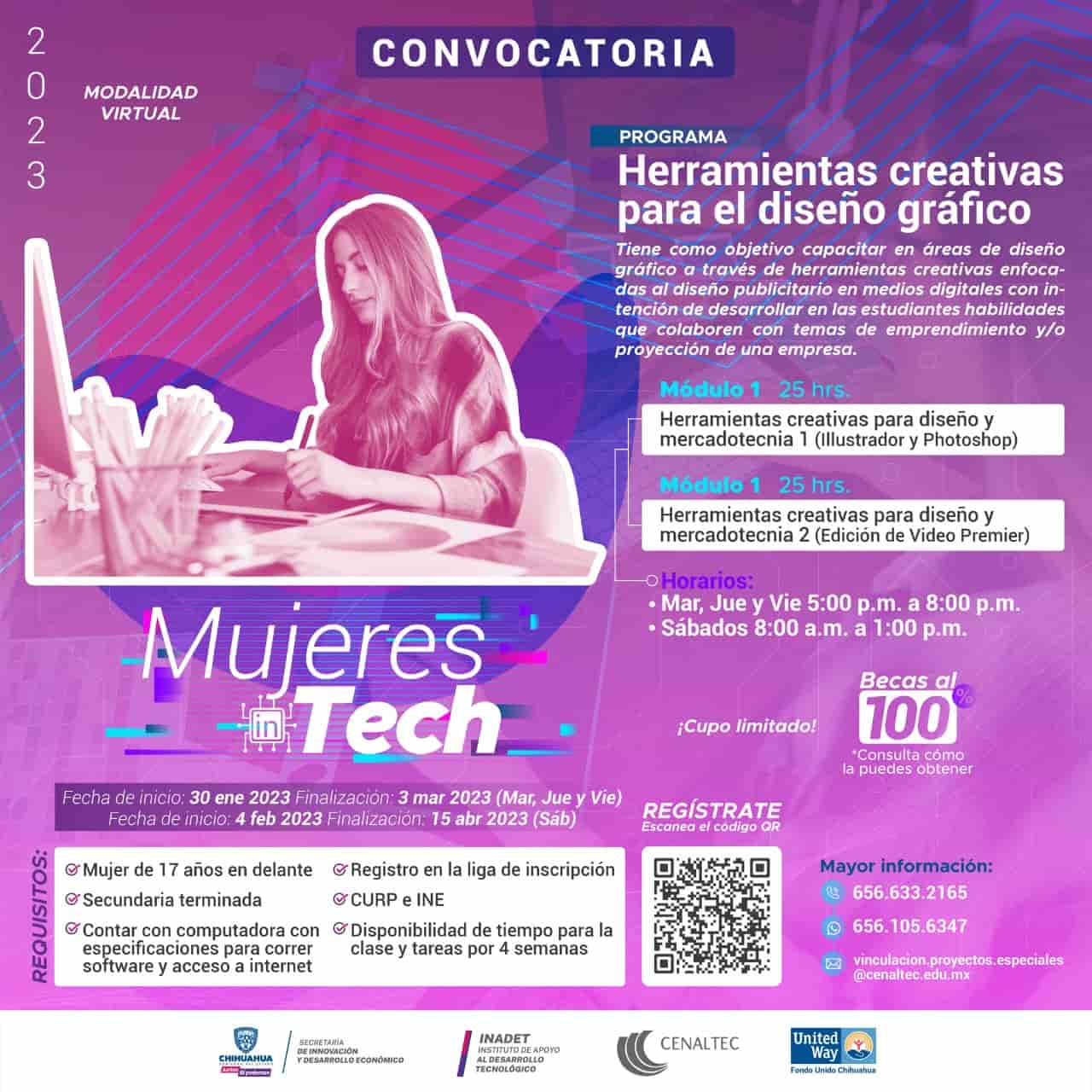 Lanzan Cenaltec y Fondo Unido Chihuahua convocatoria para capacitar a mujeres en el sector tecnológico