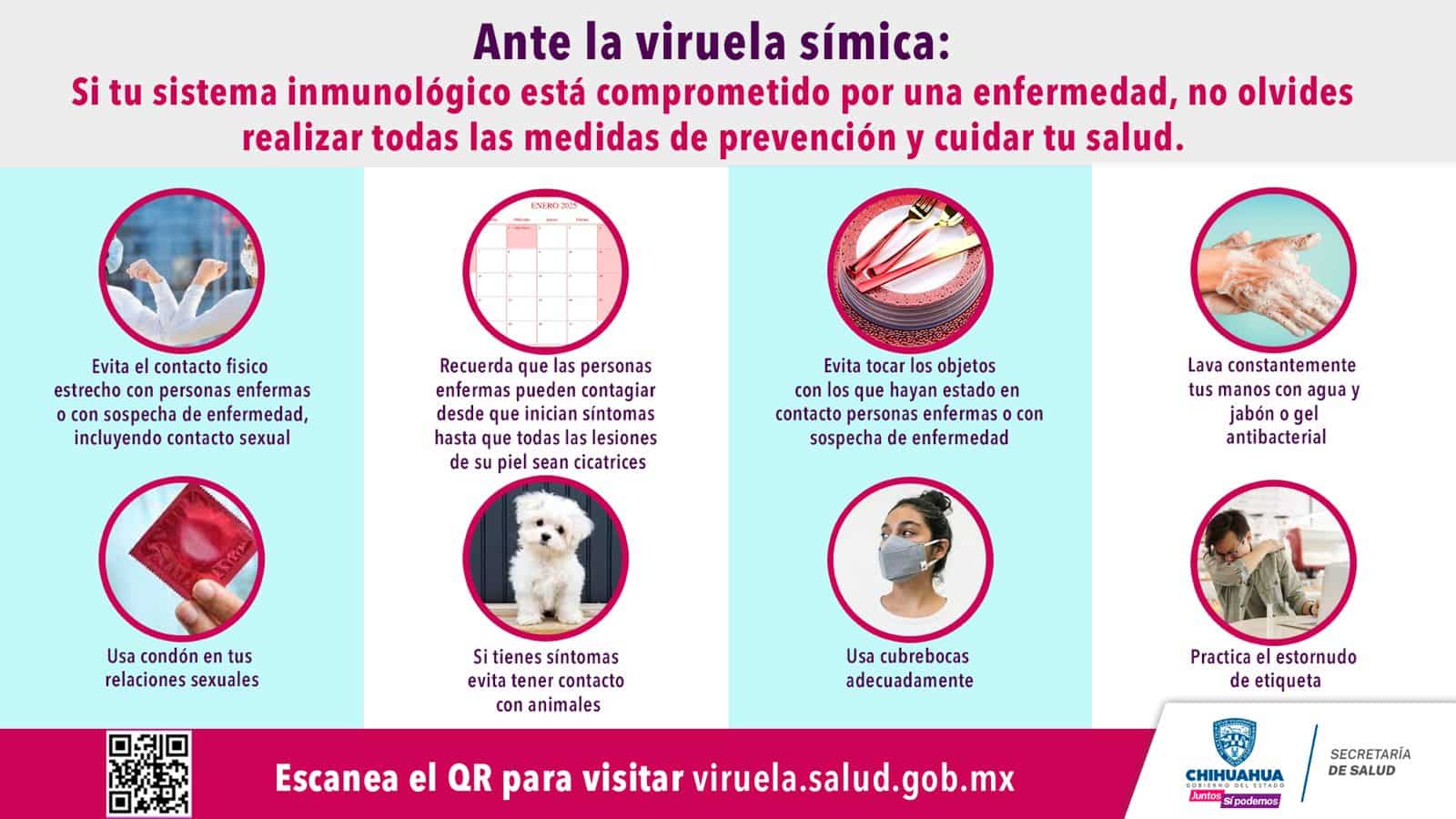 Informa Secretaría de Salud sobre casos de viruela símica en Chihuahua