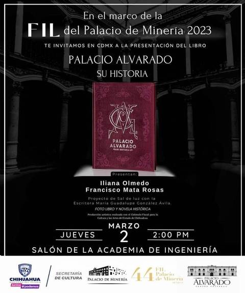 Libro “Palacio Alvarado; su historia” será presentado en la ciudad de México