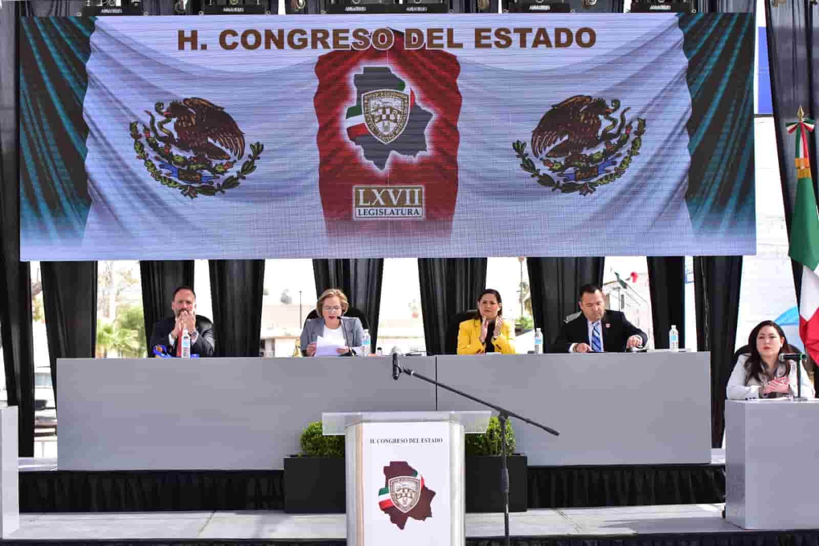 Legisladores realizan sesión solemne en Delicias por 90 Aniversario