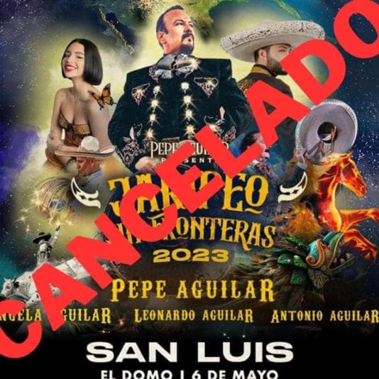 Cancelan concierto de Pepe y Ángela Aguilar en San Luis Potosí ¿Fue por no vender boletos?