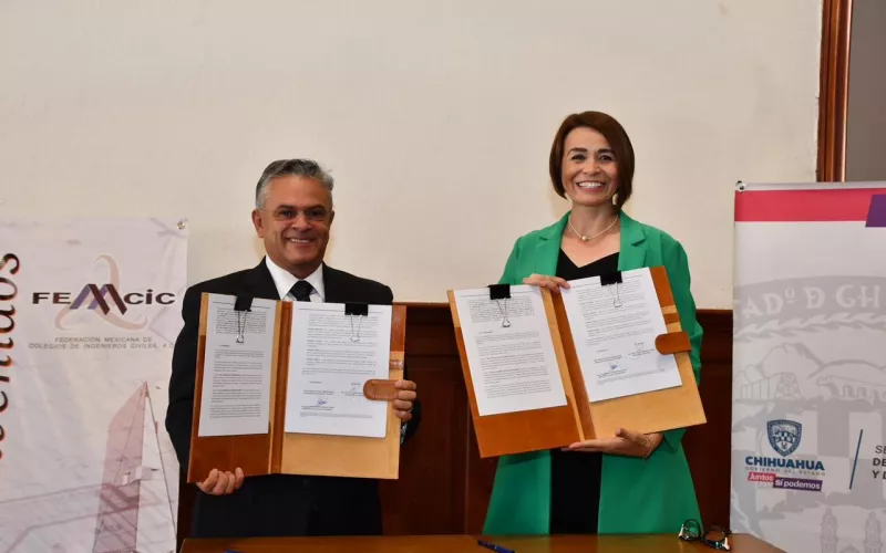 Firman convenio de colaboración SEyD y Colegio de Ingenieros Civiles