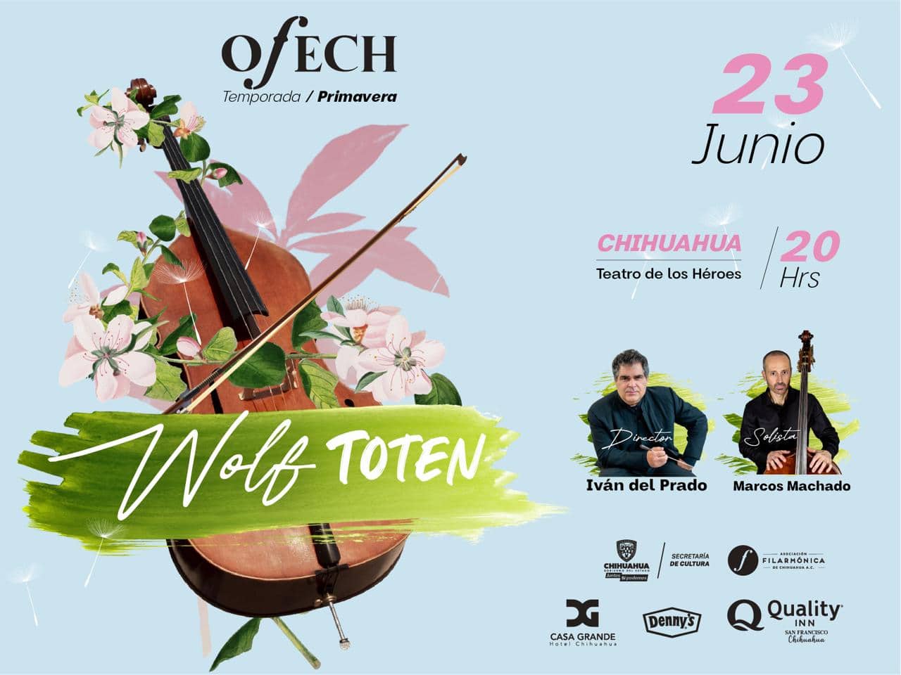 Invita OFECh a su último concierto de la Temporada de Primavera 2023 “Wolf Totem”