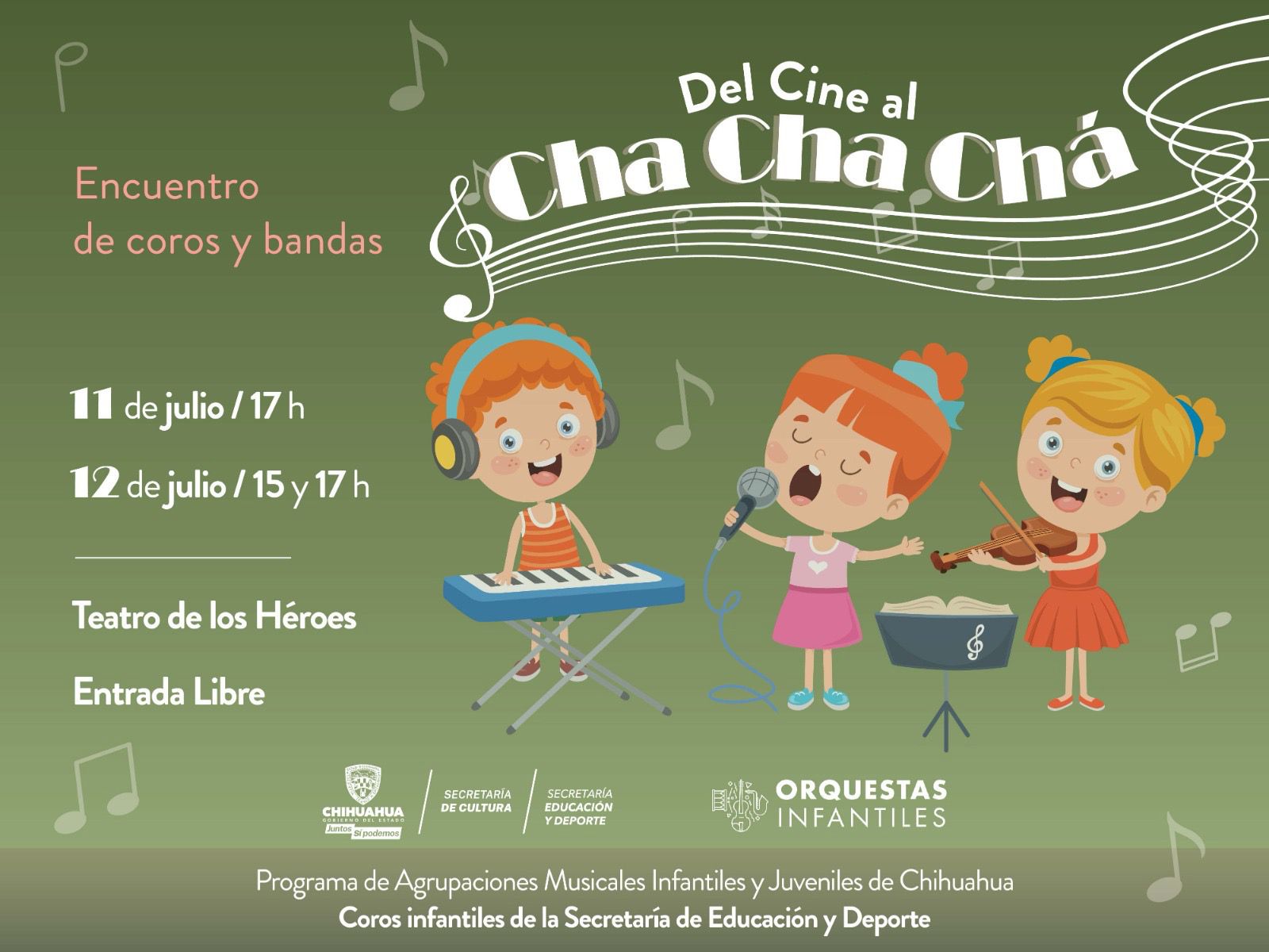 Invita Secretaría de Cultura al concierto de encuentro de Coros, Bandas y Orquestas “Del Cine al Cha Cha Chá”