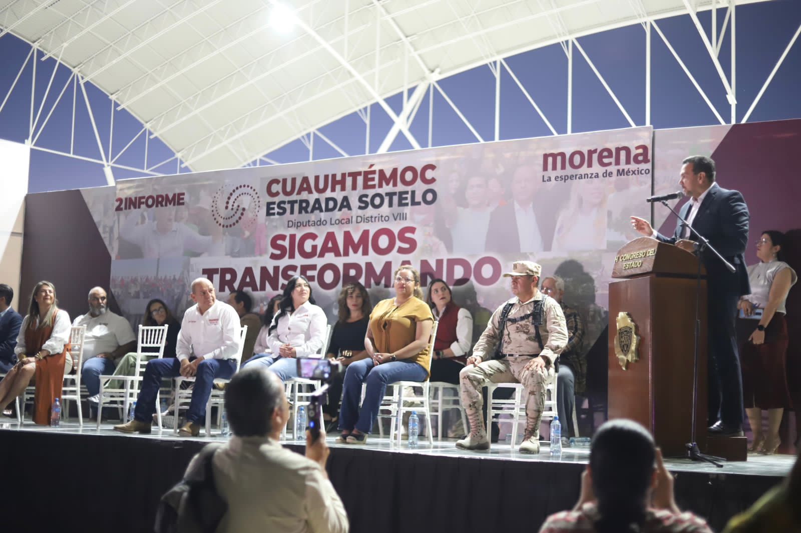 Alcalde Cruz Pérez Cuéllar reconoce el trabajo del diputado Cuauhtémoc Estrada durante su segundo informe legislativo