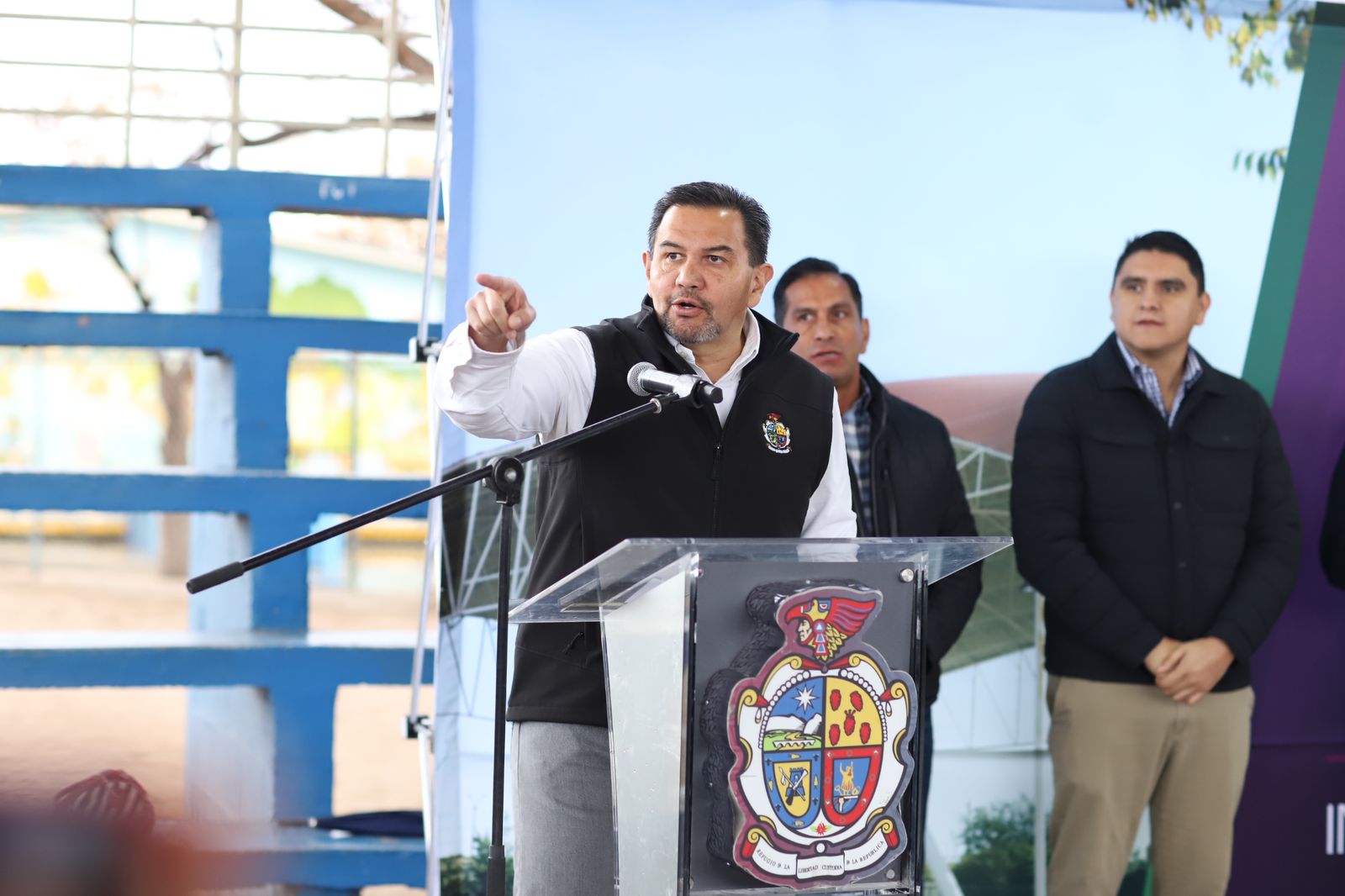 Entrega Presidente Cruz Pérez Cuéllar rehabilitación de la Primaria Cuauhtémoc