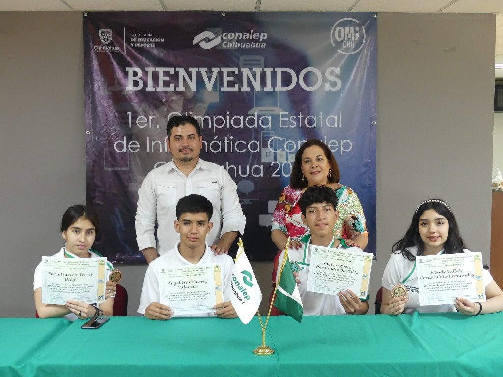 Gana estudiante del CONALEP Juárez III la Primera Olimpiada Estatal de Informática del subsistema