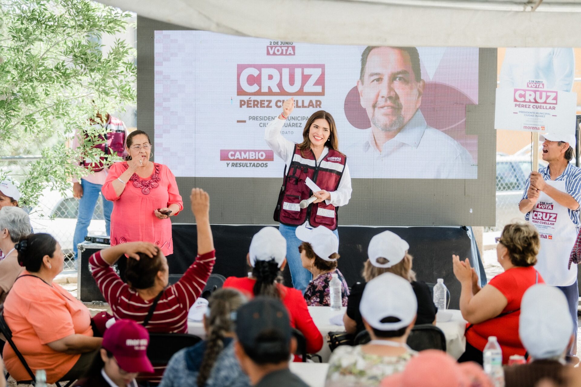 Invita Rubí Enríquez a votar este 2 de junio con vecinos al sur de la ciudad