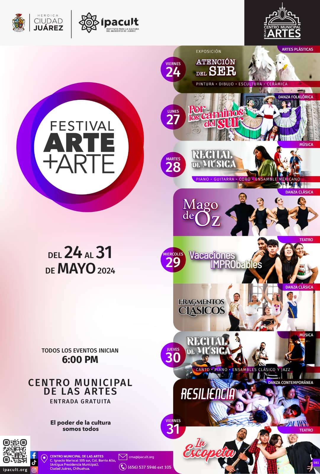 Presentará CMA el Festival Arte + Arte