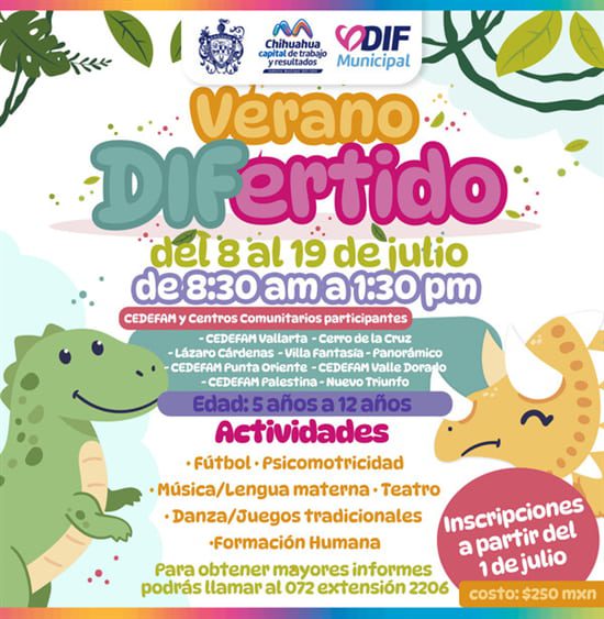 No te quedes fuera, las inscripciones para “Verano DIFertido” inician este lunes 1 de julio