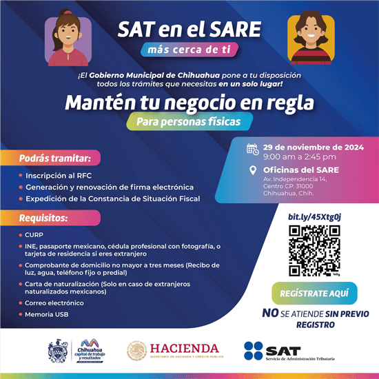 Aprovecha el programa “SAT en el SARE” y tramita las licencias o permisos necesarios para tu negocio